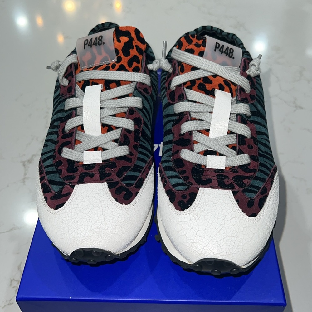 NWT RARE P448 Block Animal Print Awesome Designed Sneaker Size 38